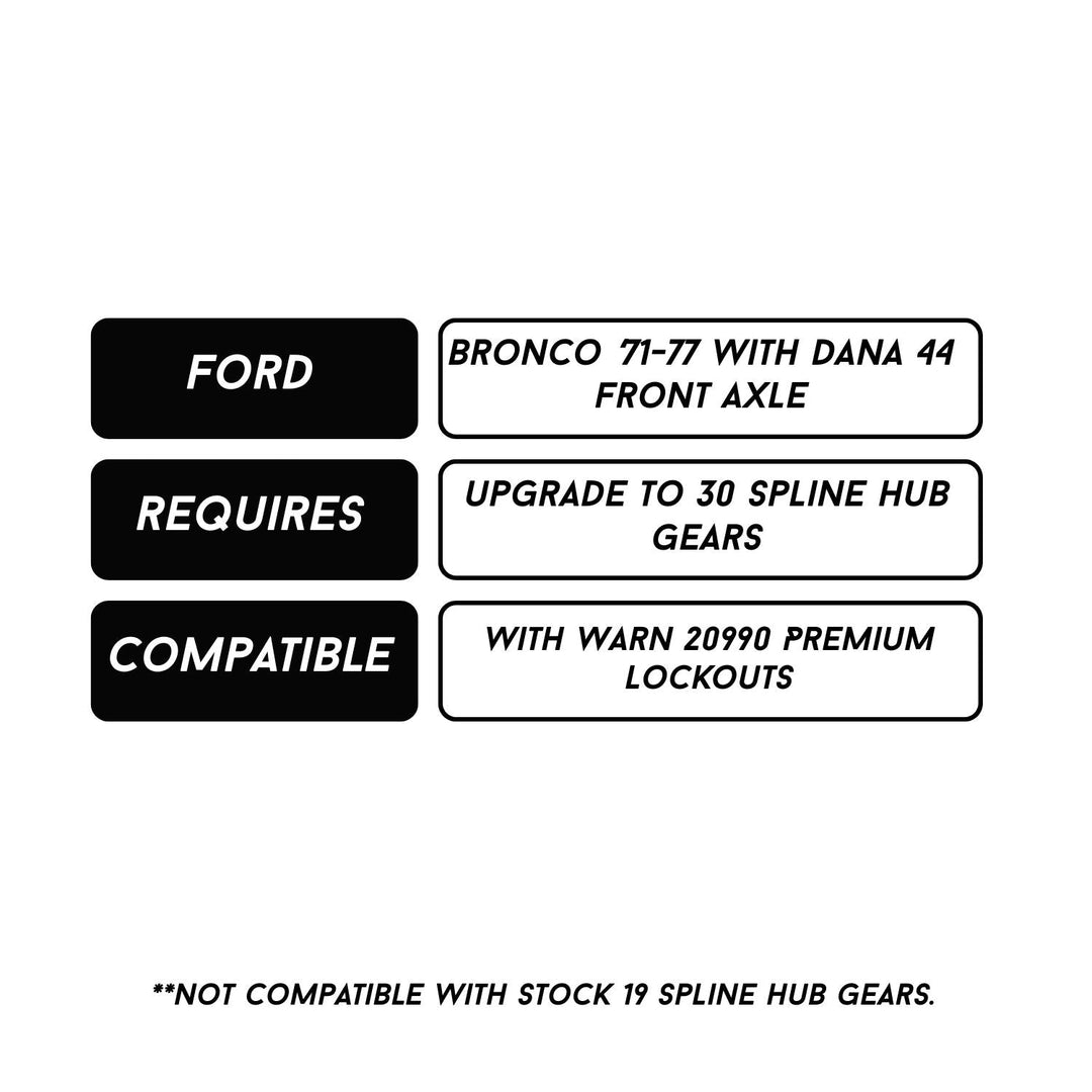 RCV 30-Spline Dana 44 CV Axle Set for Ford Bronco (&
