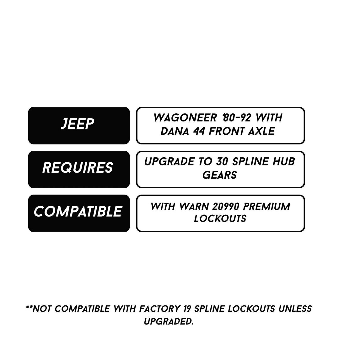RCV 30-Spline Dana 44 CV Axle Set for Jeep Wagoneer (&