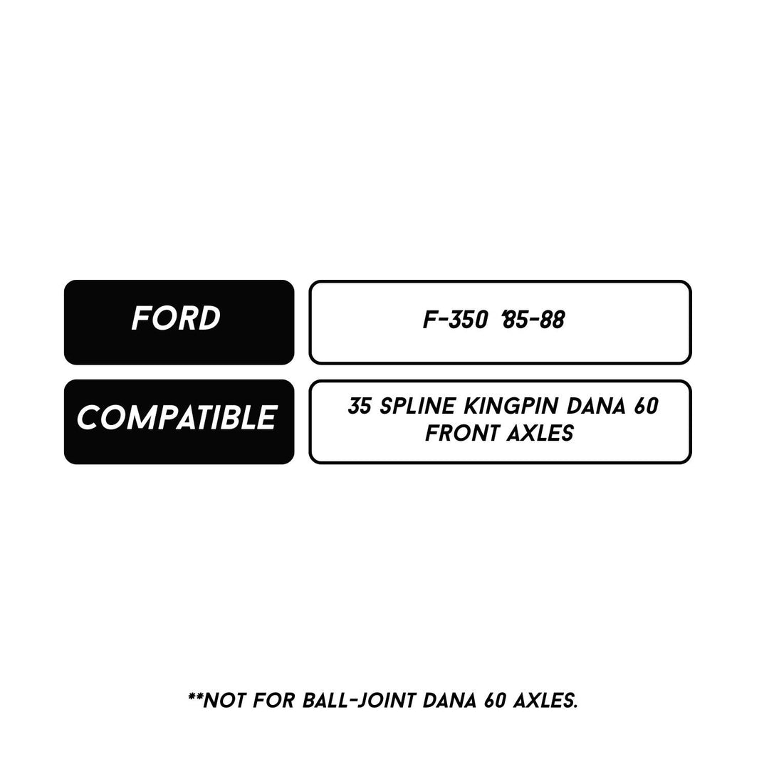 RCV 35-Spline Dana 60 CV Axle Set for Ford F-350 (&
