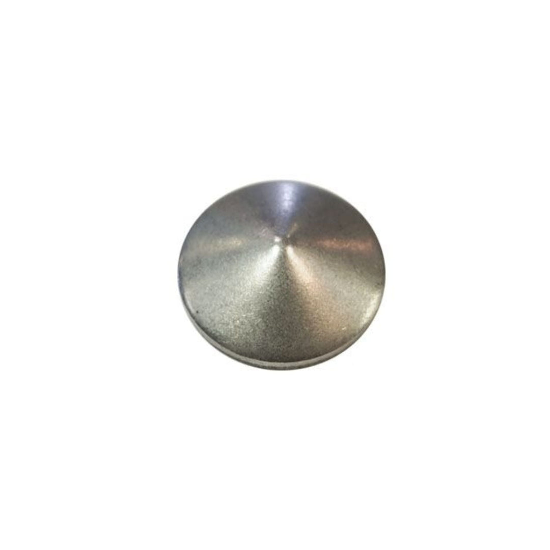 1.50 weld on concave end cap on a white background
