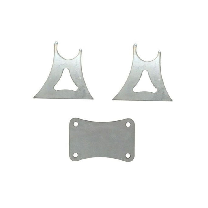 weld on brake pedal mount pieces on a white background