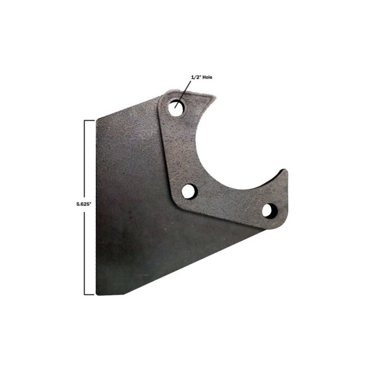 weld on driveline bracket dimensions labeled on a white background