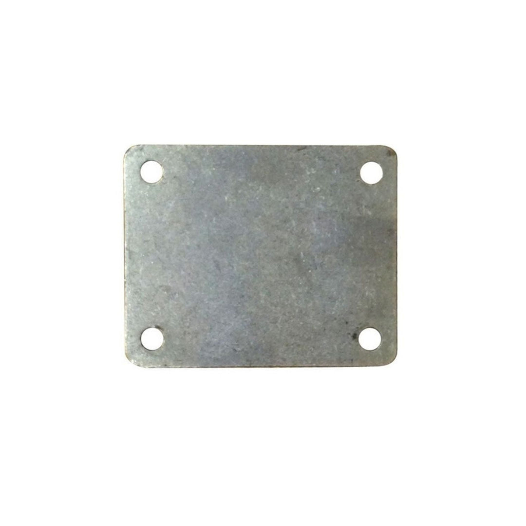 weld on roll cage foot plate with three holes on a white background