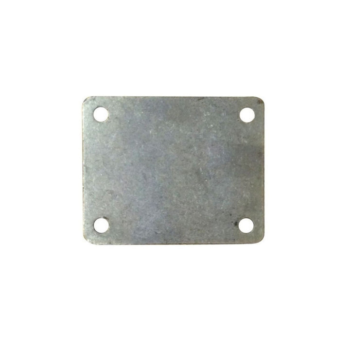 weld on roll cage foot plate with three holes on a white background