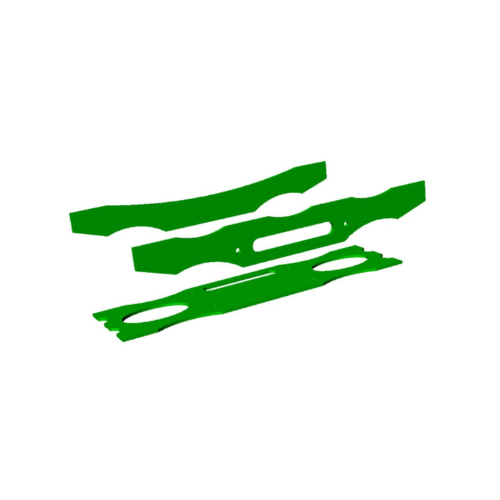 cad drawing of Revolution 4-Seat Winch Mount plates on a white background