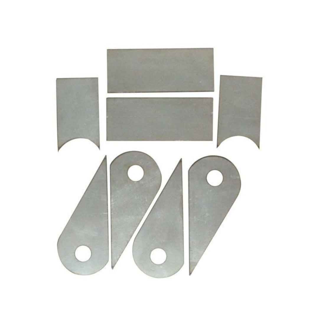 Set of suspension link mounts for square frame on a white background