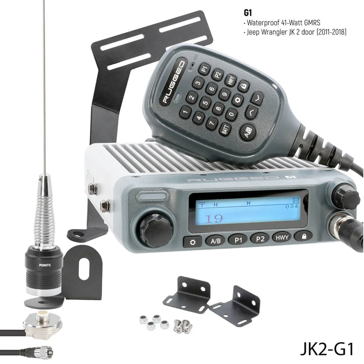 Jeep Wrangler JK / JKU GMRS Mobile Radio Kit - Rugged Radios - Product image 16