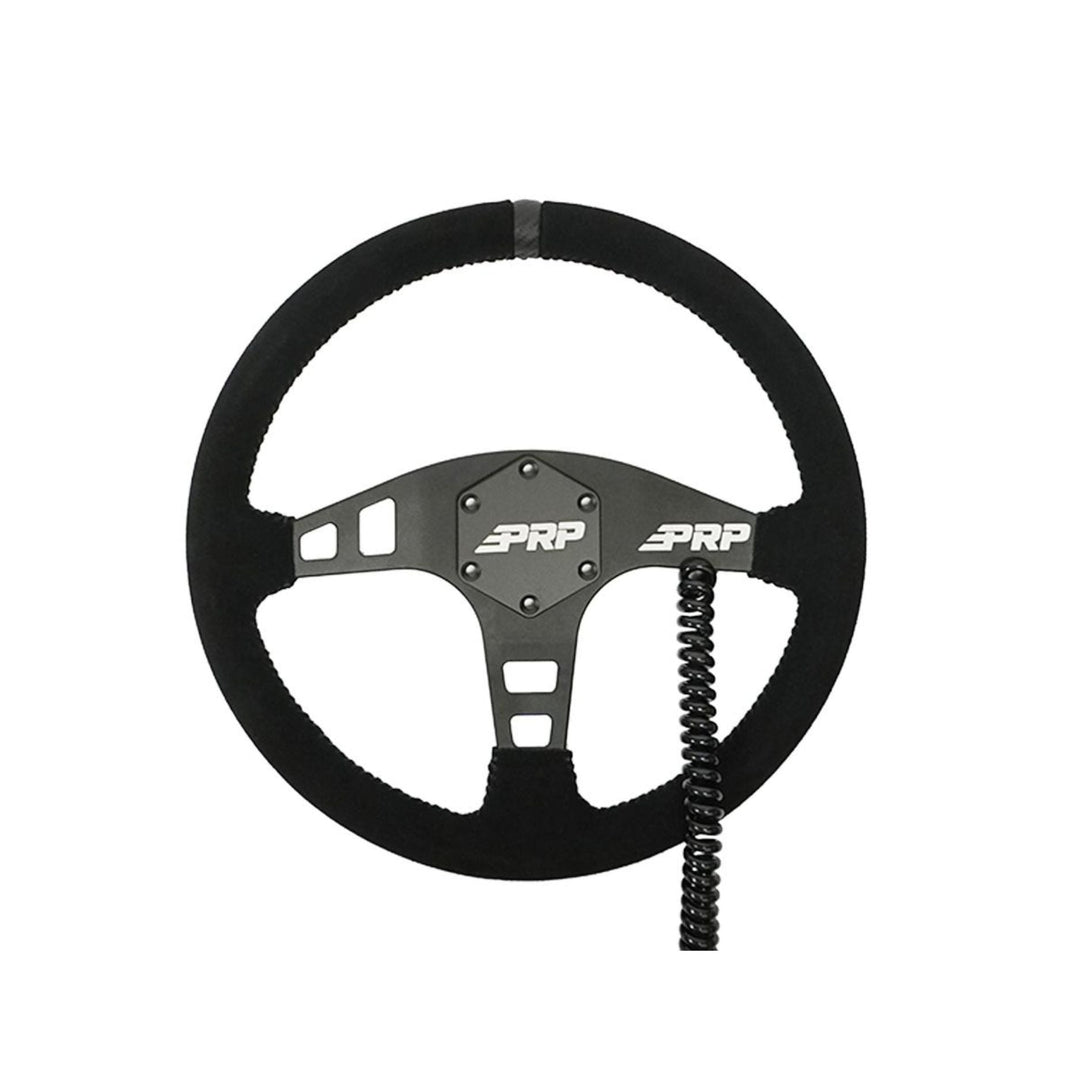 PRP Heated Flat Suede Steering Wheel – Black