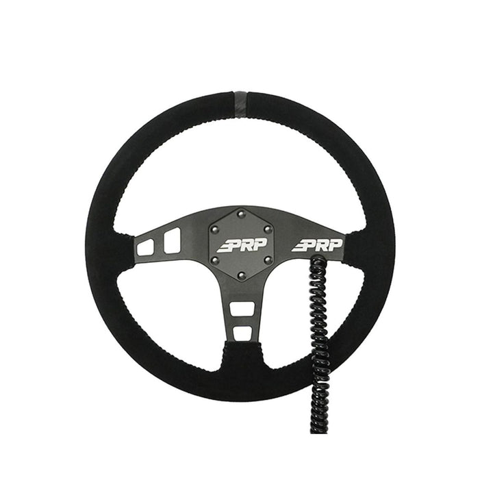 PRP Heated Flat Suede Steering Wheel – Black