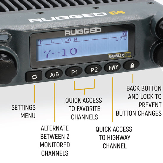 Rambler G4 50W GMRS Mobile Radio - Rugged Radios