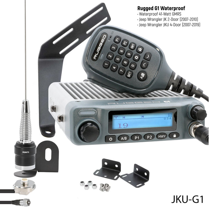 Jeep Wrangler JK / JKU GMRS Mobile Radio Kit - Rugged Radios - Product image 11