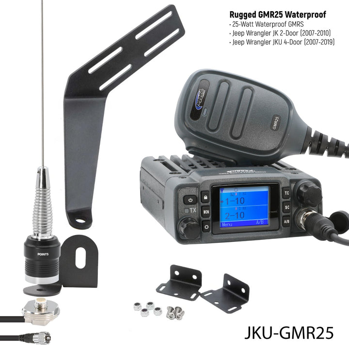 Jeep Wrangler JK / JKU GMRS Mobile Radio Kit - Rugged Radios - Product image 12