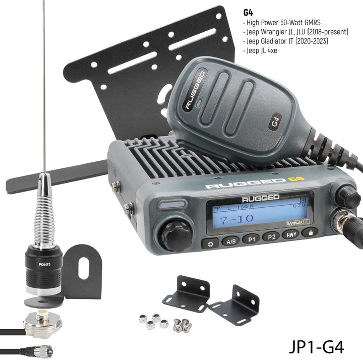 Jeep Wrangler JL / Gladiator JT GMRS Mobile Radio Kit - Rugged Radios - Product image 2