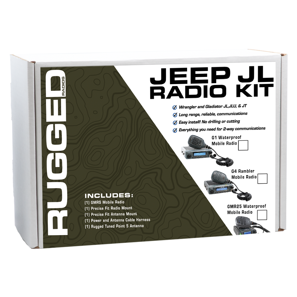Jeep Wrangler JL / Gladiator JT GMRS Mobile Radio Kit - Rugged Radios - Product image 1