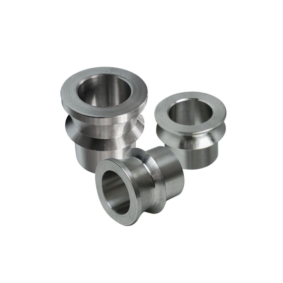 Three high misalignment spacers on a white background