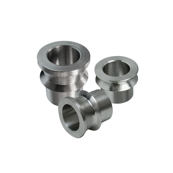 Three high misalignment spacers on a white background