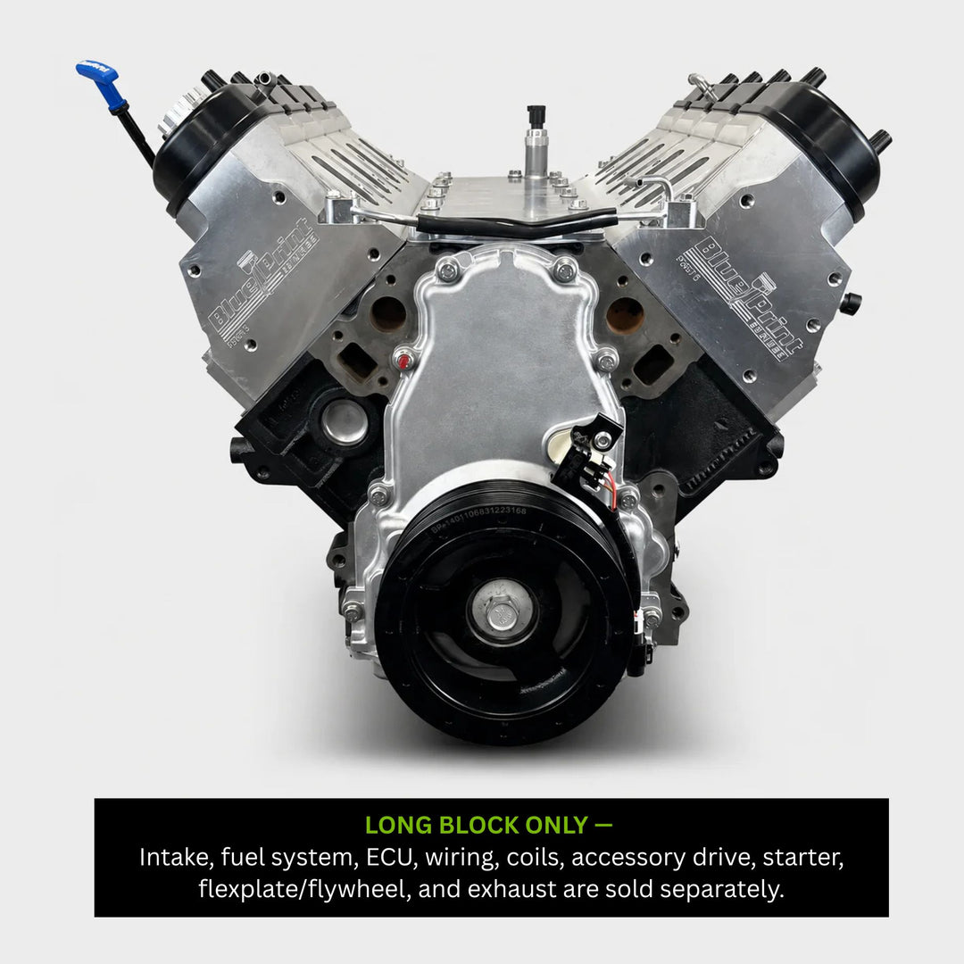 BluePrint GM LS3-Compatible Long Block Crate Engine – 376 c.i. – 530 HP