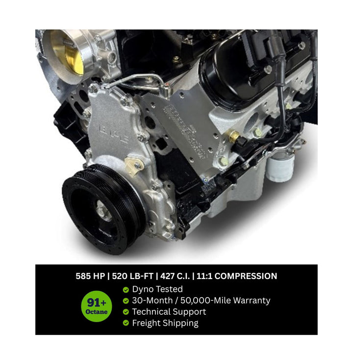 BluePrint GM LS-Compatible Base Dressed Crate Engine – 427 c.i. – 585 HP