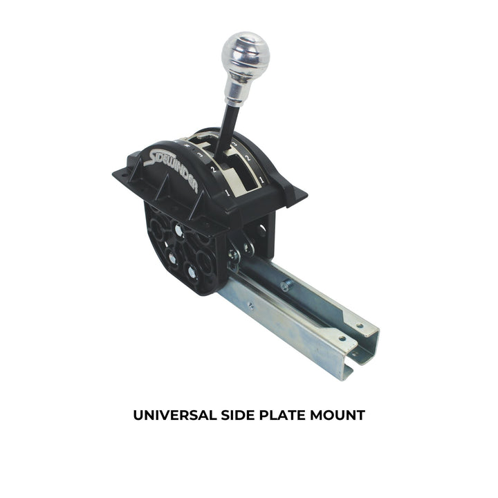Universal side plate mount winters shifter standard pattern on a white background
