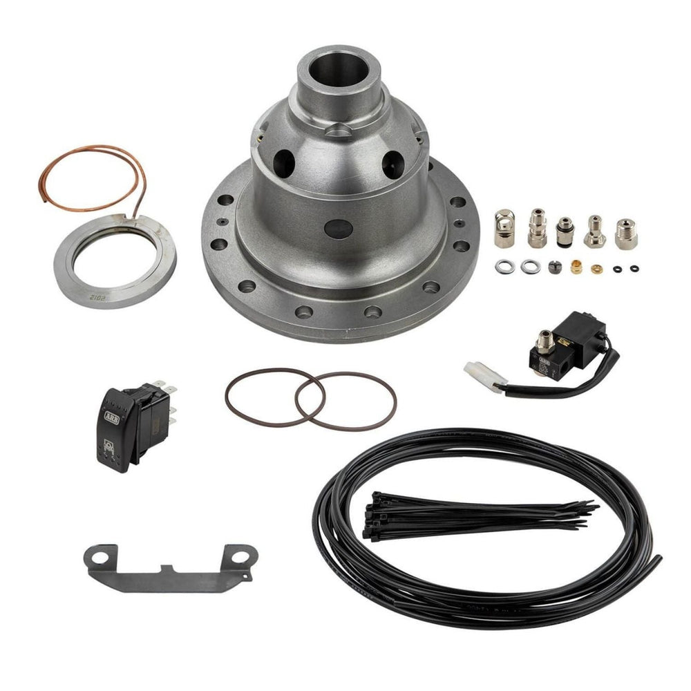 AAM 11.5 selectable air locker parts including wiring and connectors on a white background