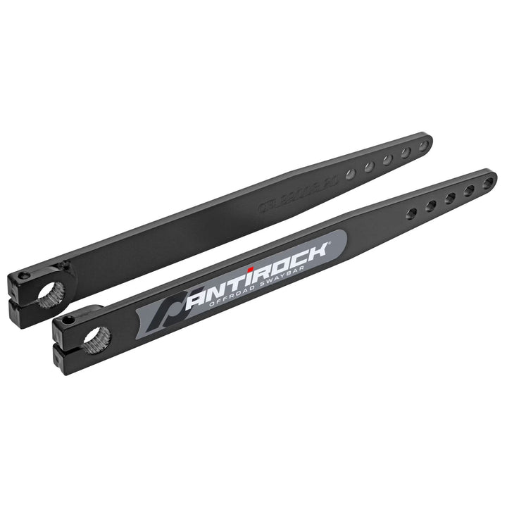Two black 20 inch Antirock sway bar arms
 with &