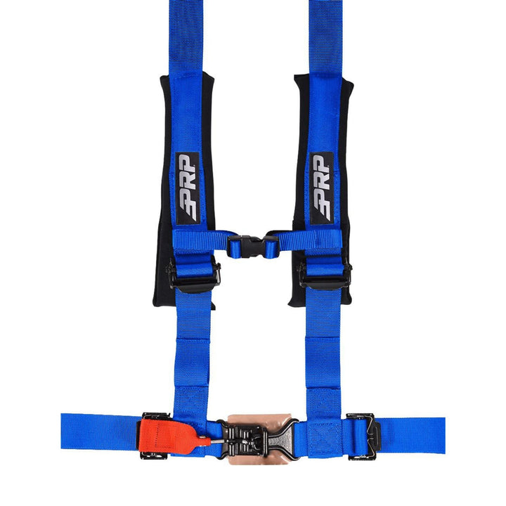 Blue 5-point SFI 16.1 2 inch racing harness with PRP logo on a white background