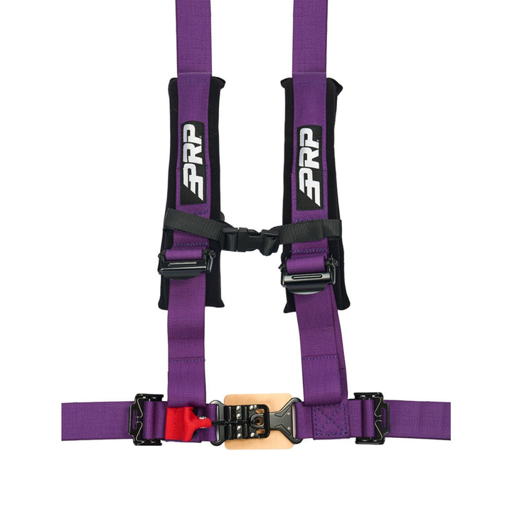 Purple 5-point SFI 16.1 2 inch racing harness with PRP logo on a white background