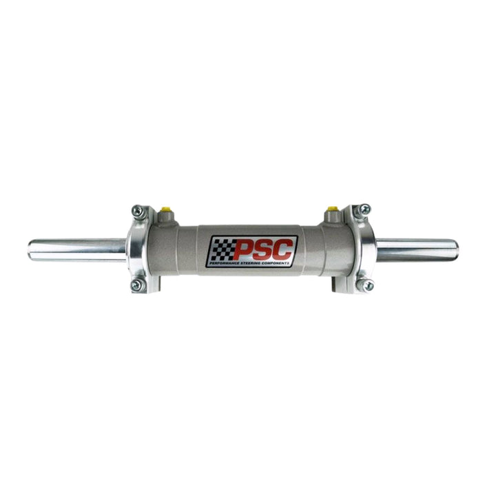 8 inch stroke hydraulic steering cylinder with PSC logo on a white background