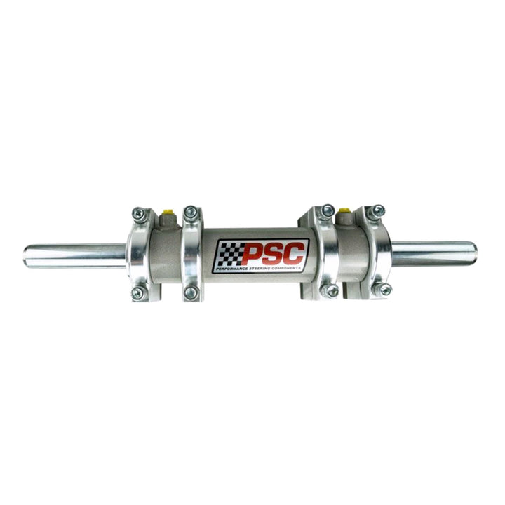 A double acting rock crawler steering ram with PSC logo on a white background