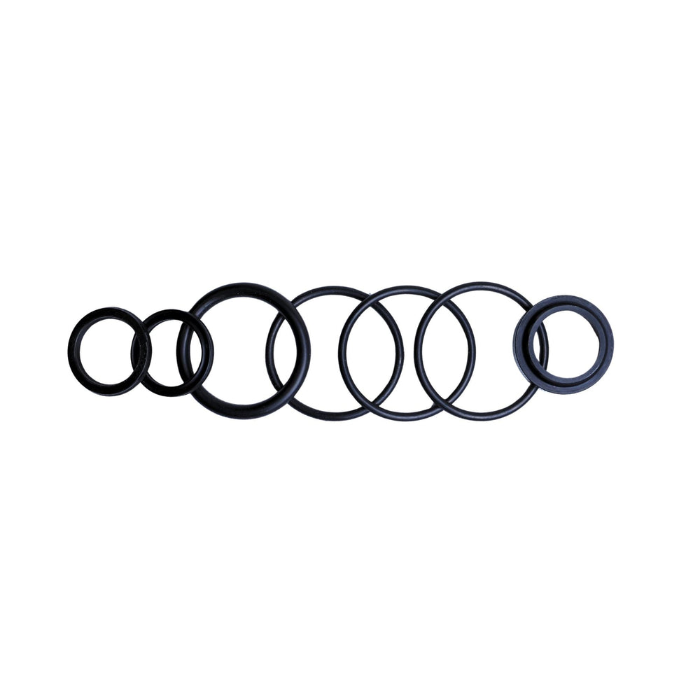 Set of 7/8 shaft remote reservoir seal kits on a white background