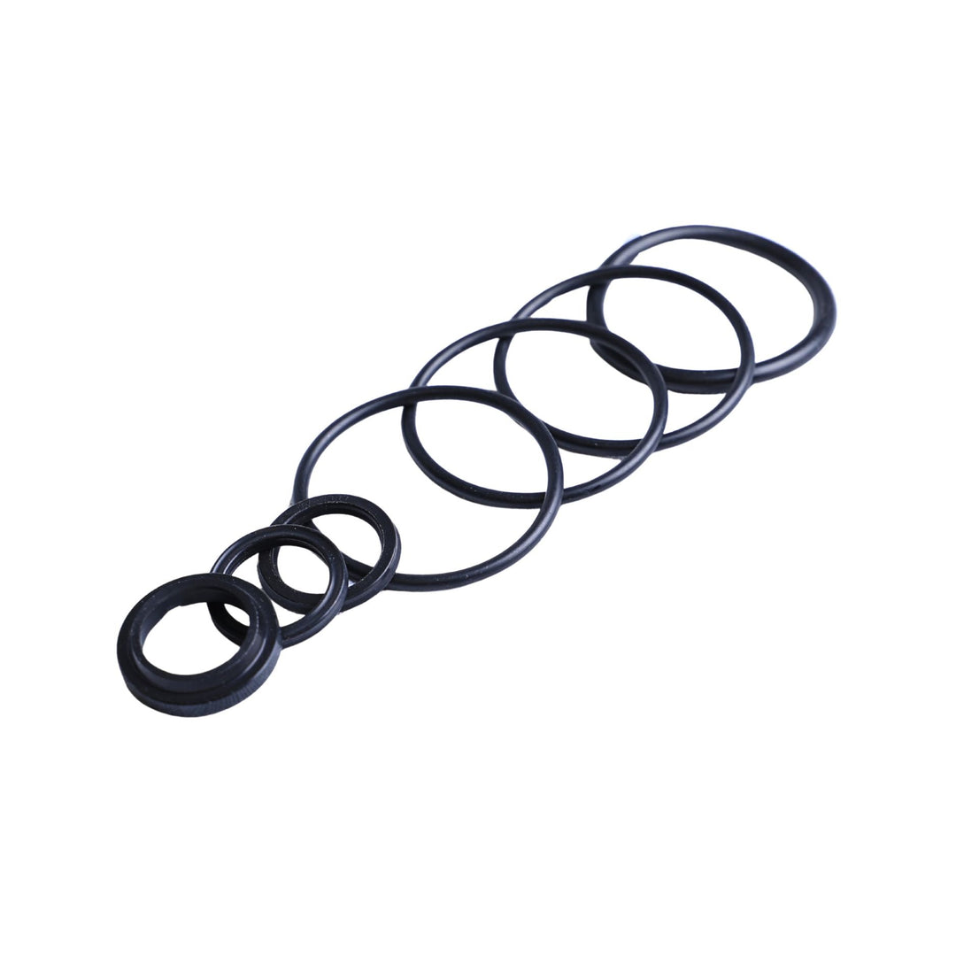 Black 2.5 inch off road shock seal kit on a white background