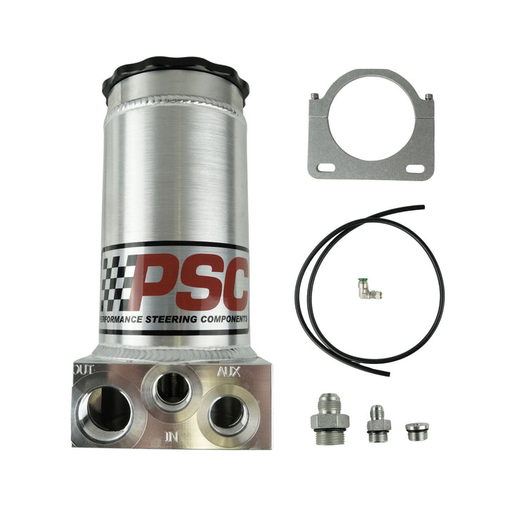 PSC SR146 remote reservoir hose kit including a remote reservoir gasket, and hoses on a white background