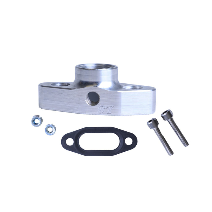 LS oil accumulator adapter with bolts and washers on a white background