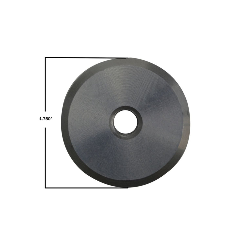 Threaded accessory mount for custom builds with measurements on a white backround