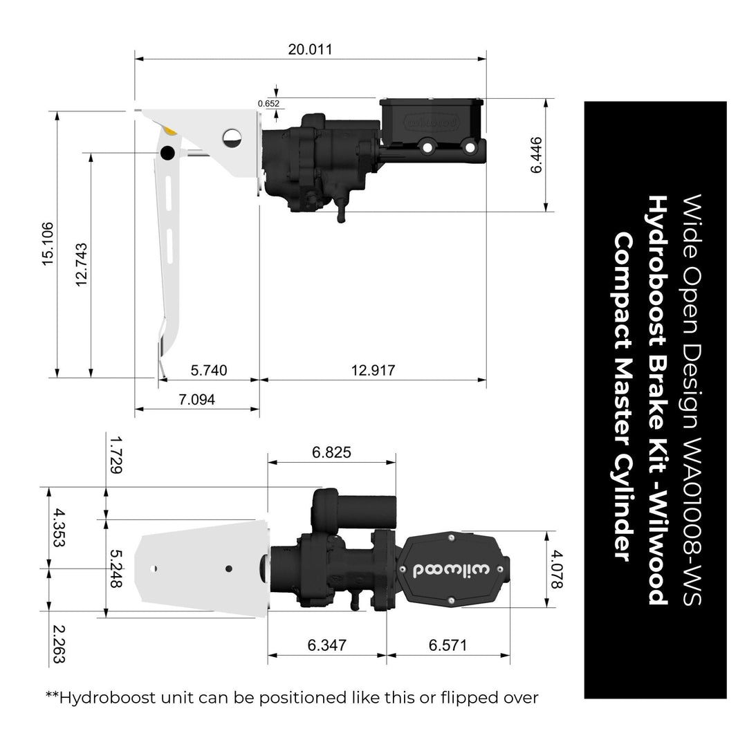 WOD Hydroboost Brake Kit - Wilwood Compact Master Cylinder