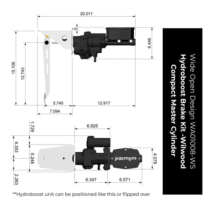 WOD Hydroboost Brake Kit - Wilwood Compact Master Cylinder