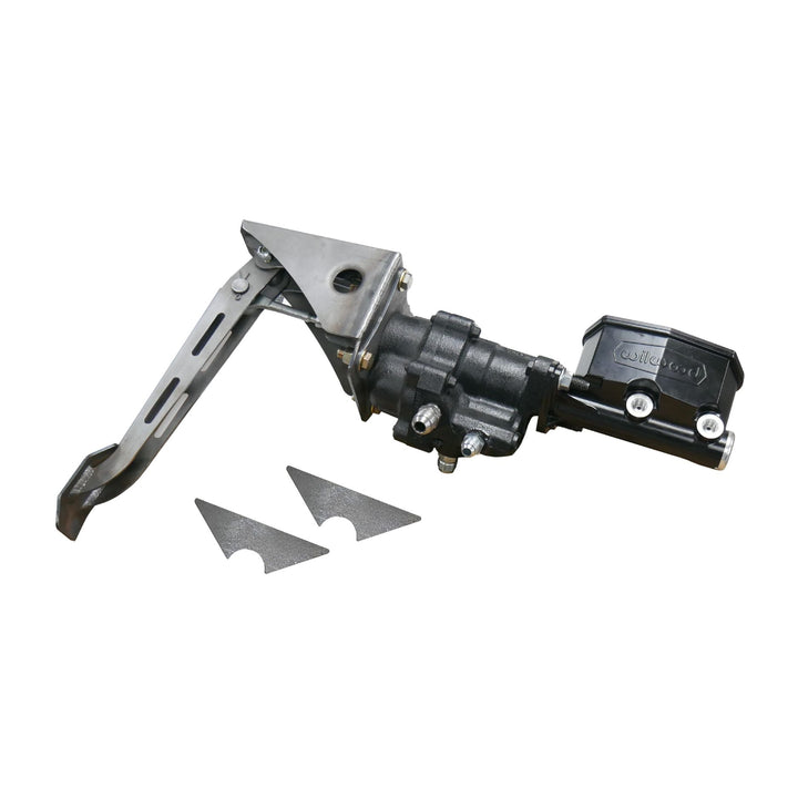 off-road hydraulic assist brake kit GM with metal mounts on a white background
