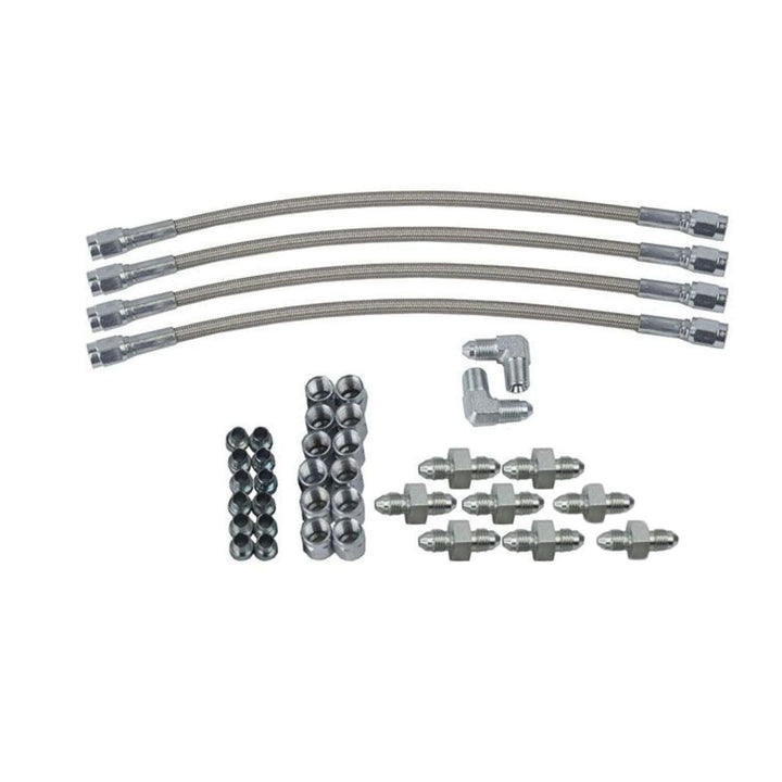 Components for fragola 1/8 npt master cylinder brake kit on a white background