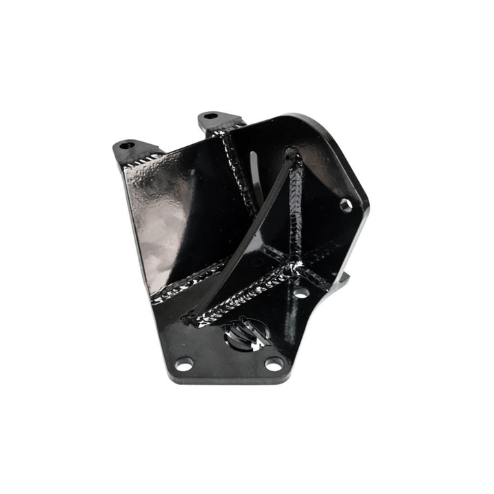 LS engine Type II power steering pump conversion with belt on a white background