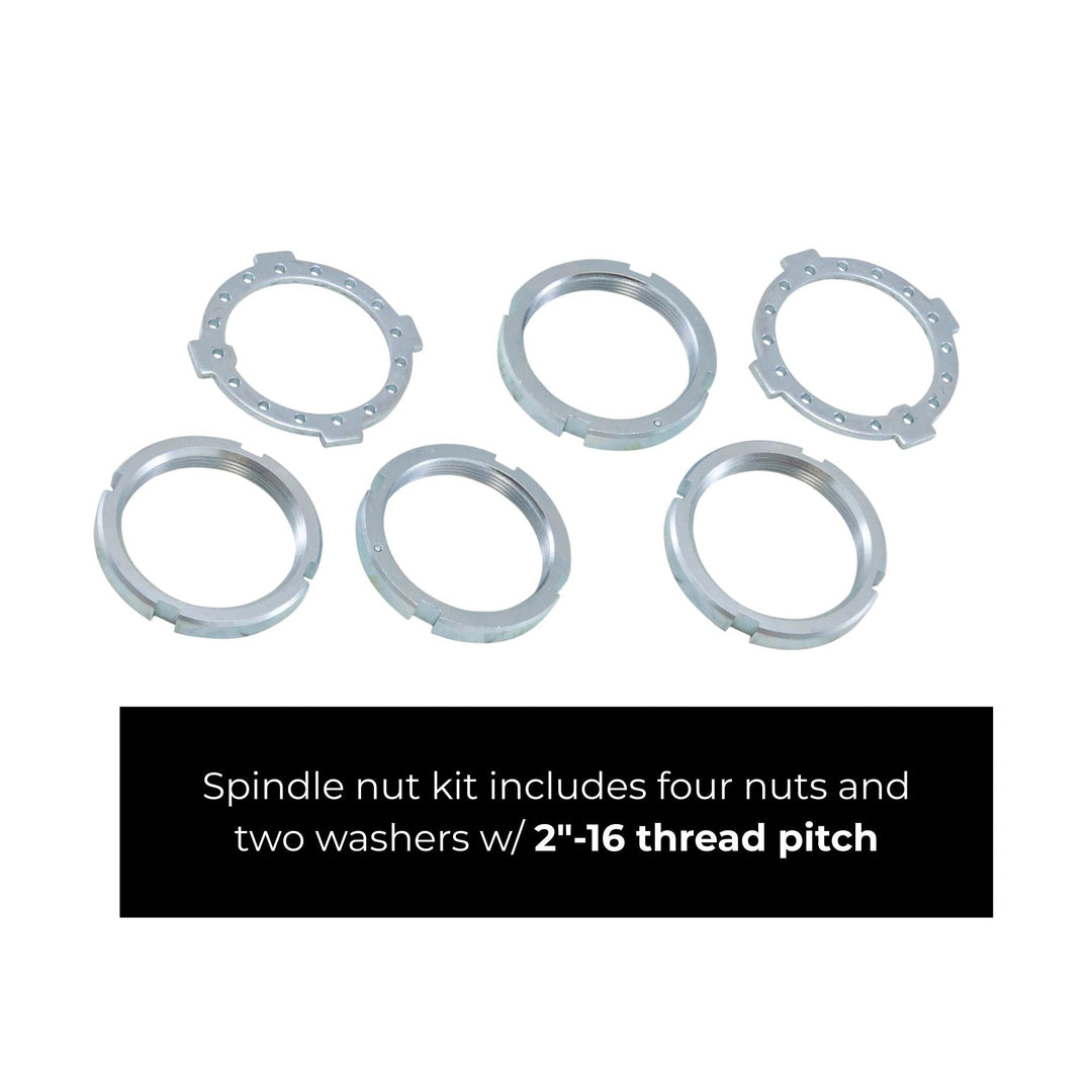 Spindle nut kit for Dana 60 front hub rotor on a white background