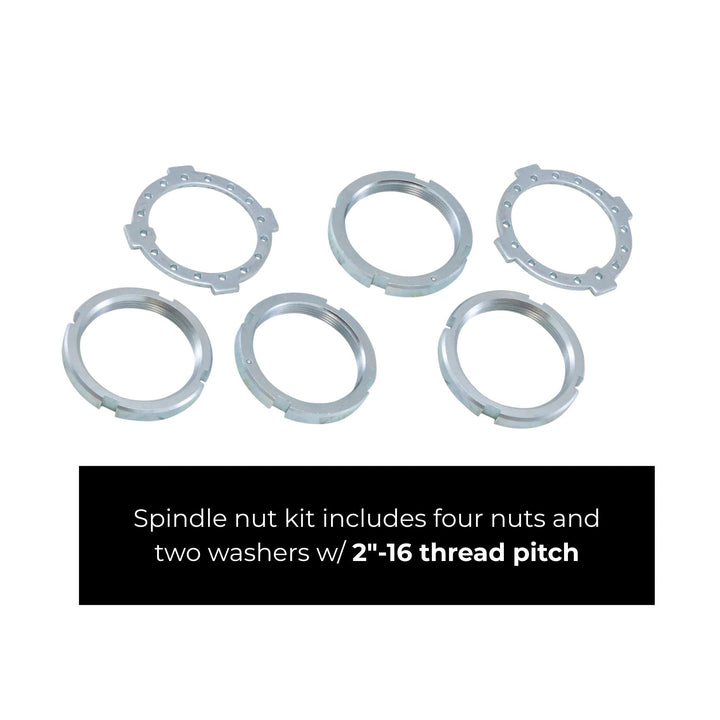 Spindle nut kit for Dana 60 front hub rotor on a white background