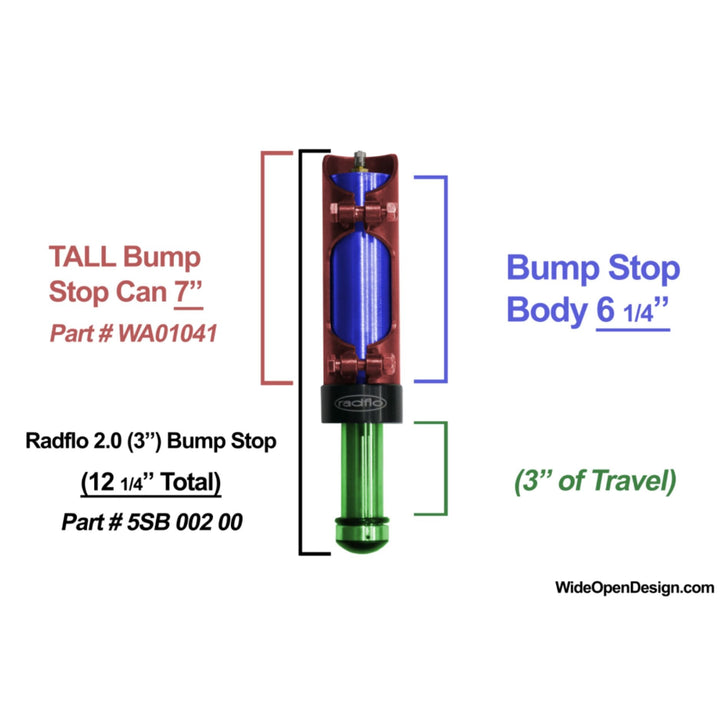 2” Bump Stop Can - Tall - For 2", 3", &amp; 4" Travel