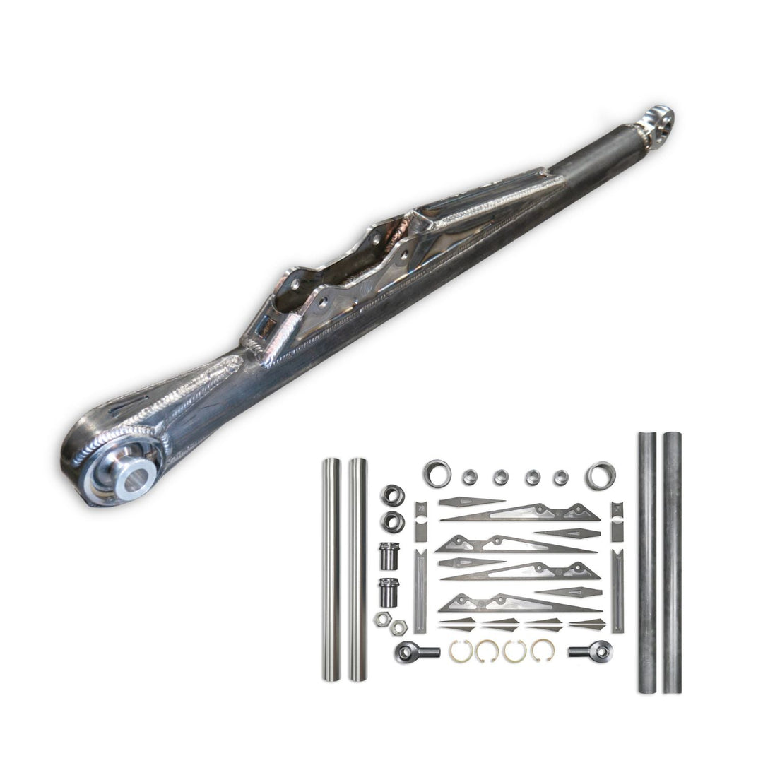2.5 inch DOM trailing arm 48 inch with additional components on a white background