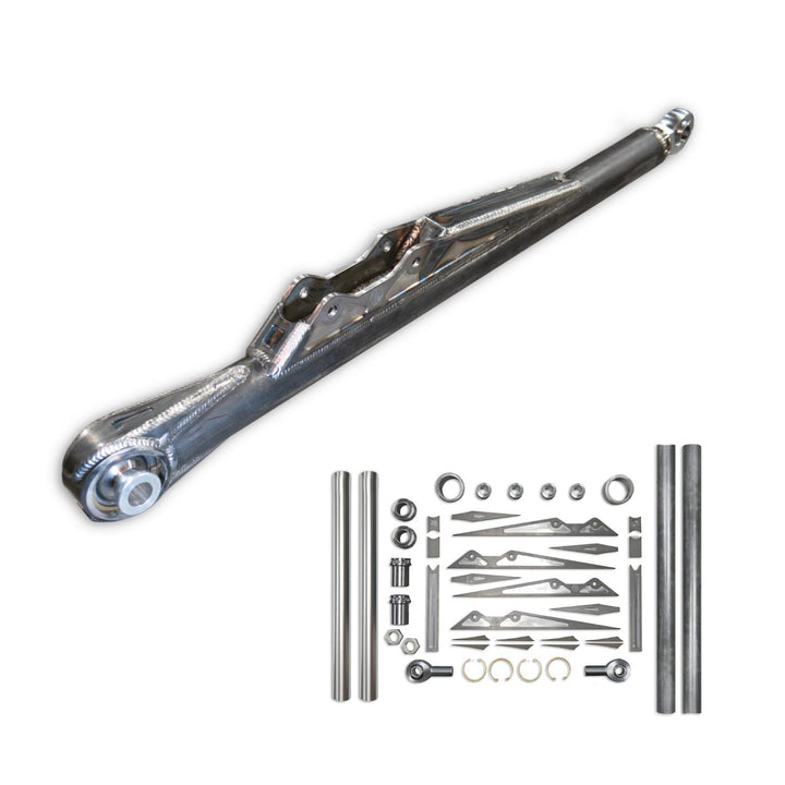 2.5 inch DOM trailing arm 48 inch with additional components on a white background