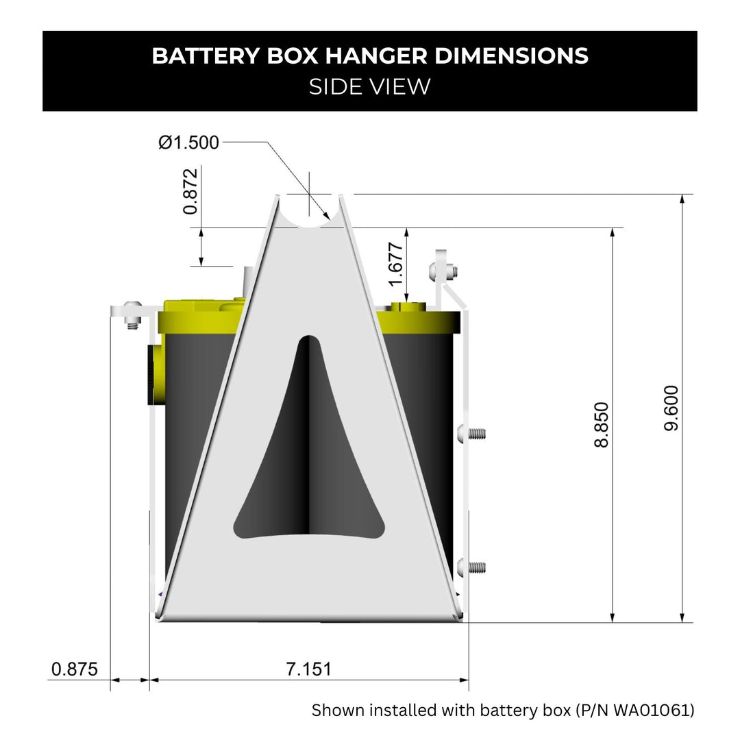 WOD Optima Battery Box Mount Bracket
