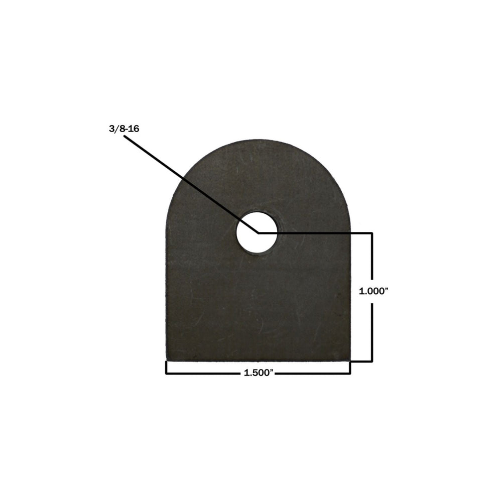 measurement data for weld on belly pan mount on a white background