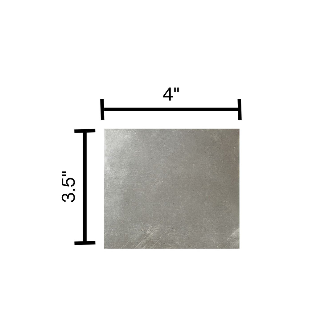 Rectangular dana 60 bump landing plate with dimensions 4 inches by 3.5 inches on a white background