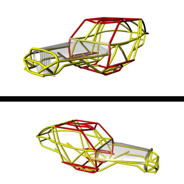 Wide Open Design Revolution Rock Crawler Chassis with Jeep CJ Hood &amp; Grille