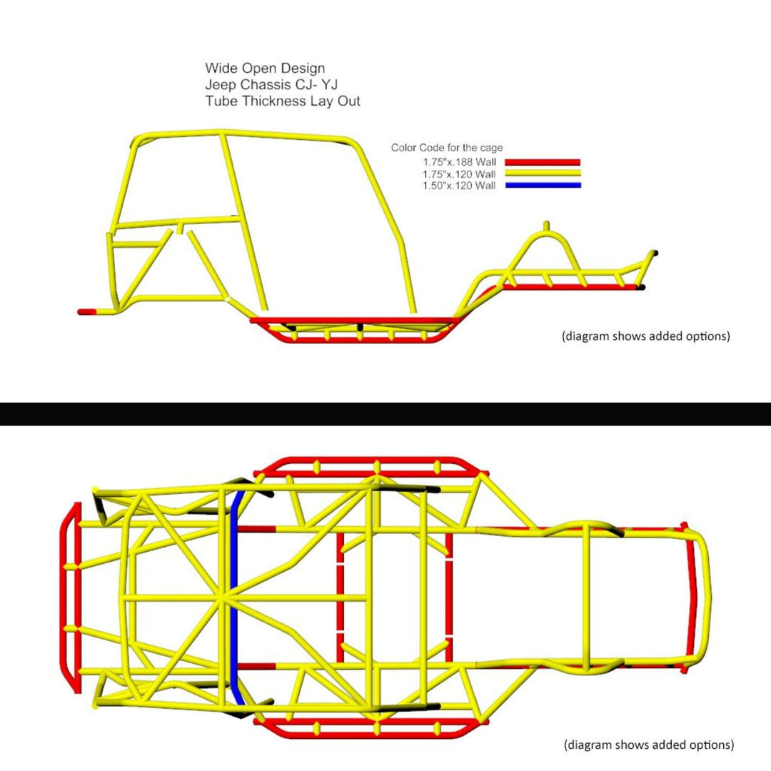 Wide Open Design JC Chassis for Jeep CJ / YJ
