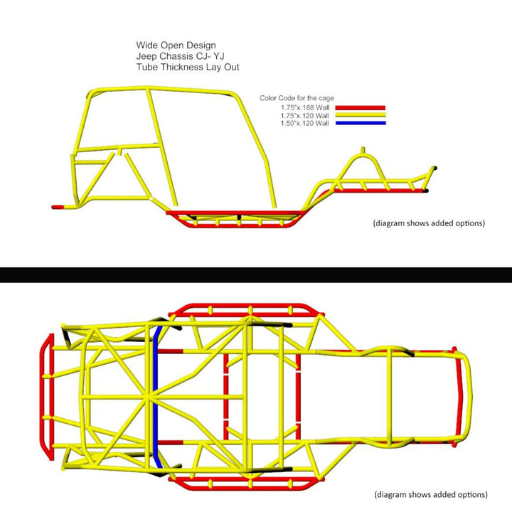 Wide Open Design JC Chassis for Jeep CJ / YJ